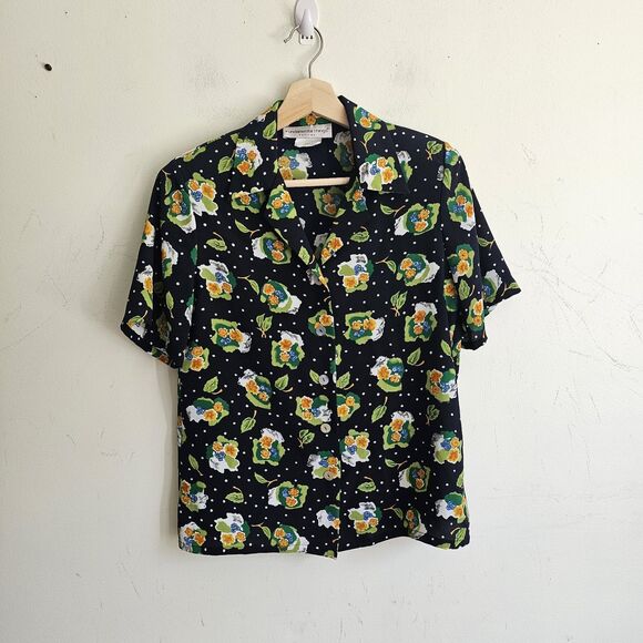 Vintage Women’s M Fundamental Things Petites Button-Down Shirt Made in Canada - Picture 1 of 9